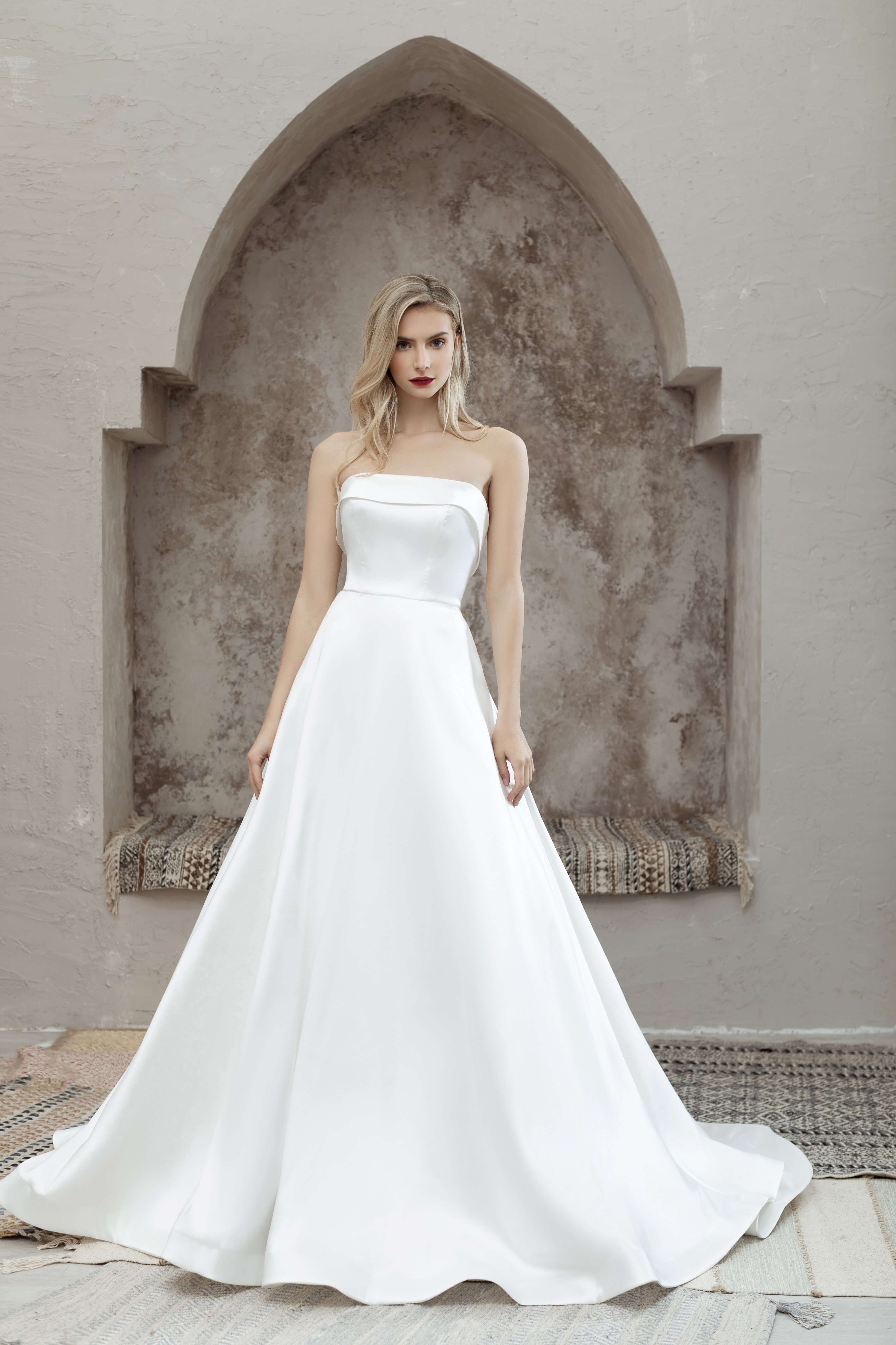 white aline dress